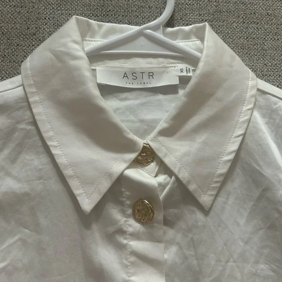 ASTR the label White Sheer Sleeve Blouse - Picture 5 of 6